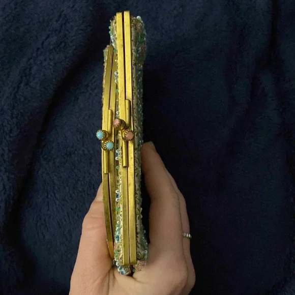 Vintage 60s Duizend-Gans Paris couture beaded clutch - Picture 8 of 16